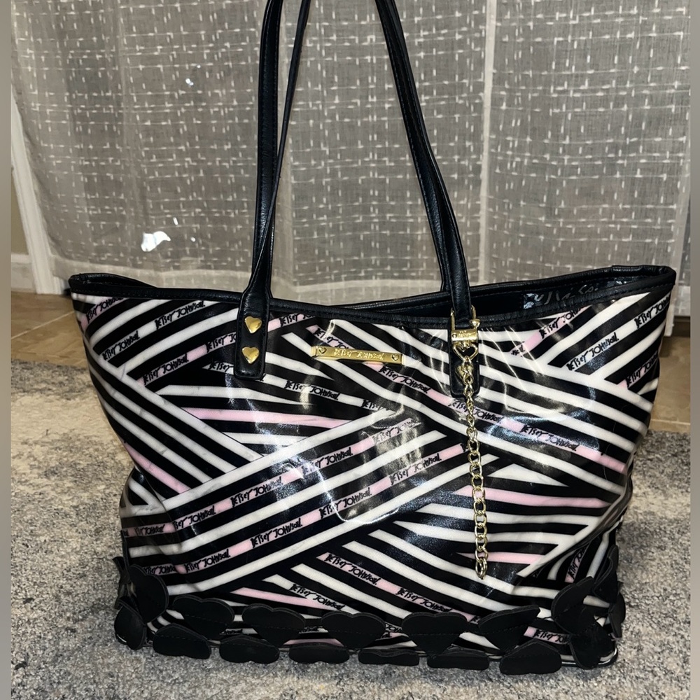 Betsy Johnson Tote Bag with Gold hardware